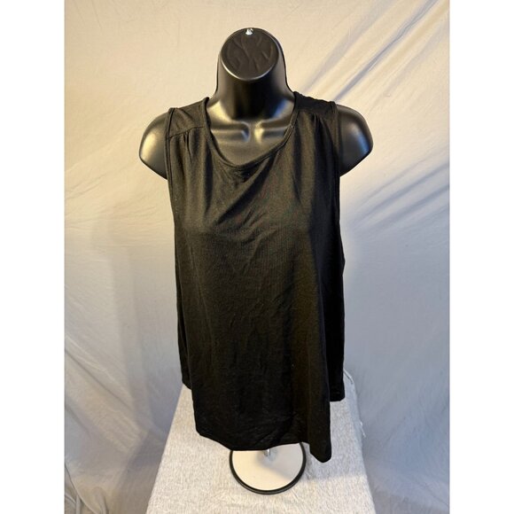 Izod Basic Black Tank Top Sleeveless Shirt Top Womens Size XL Gothic 16/18 - Picture 1 of 1